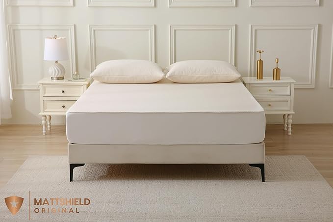 Deluxe Cooling Waterproof Organic Mattress Protector King - Organic Cotton Percale Breathable Mattress Pad Cover - Naturally Cool for Hot Sleepers – Soft Natural Comfort