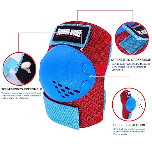 Kids/Youth Knee Pads Elbow Pads Wrist Guards 3 in1Protective Set, for 3-15 Years Child Roller Skates, Cycling, Inline Skating, Skateboard, BMX Bike, Balance Bike, Scooter Riding Sports