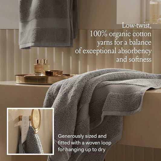 BOLL & BRANCH Plush Bath Sheet Set - Juniper - 6 Piece - Includes 2 Oversized Bath Sheets, 2 Hand Towels & 2 Washcloths - 100% Organic Cotton - Ultra Soft & Luxurious - Quick Absorbing