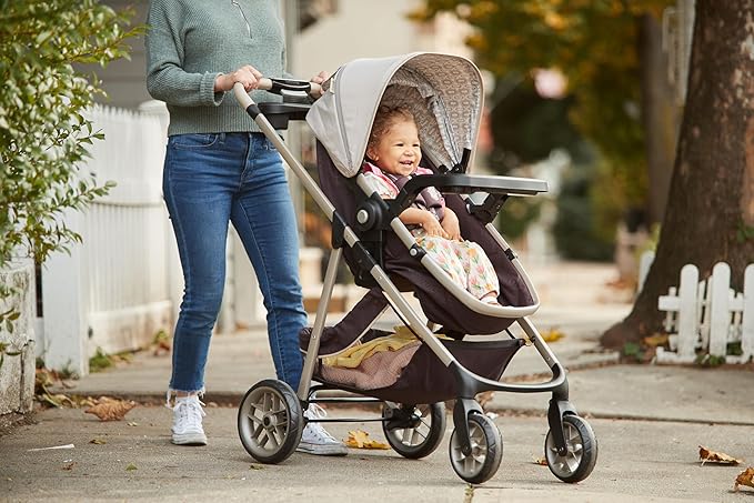 Safety 1st Deluxe Grow and Go Travel System Stroller and Car Seat Combo, 8-in-1 Car Seat, Weight Capacity 4-30 lbs, High Street