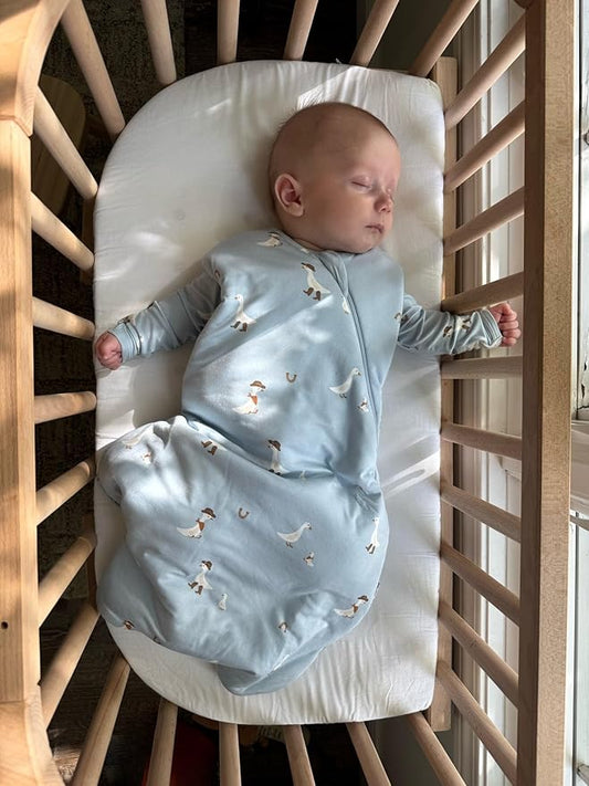 GUNAMUNA günamüna Unisex Baby, Toddler Wearable Blanket, Sleeping Bag Bamboo Rayon, Sleep Sack with Diaper Zipper, 1.0 TOG