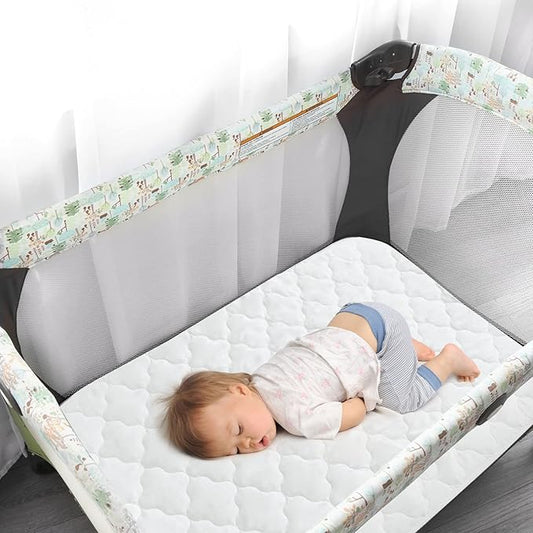 Pack and Play Mattress Protector Waterproof, Pack and Play Mattress Pad Cover Quilted- 39" x 27" for Graco Playard | Mini & Portable Mattresses -Washable Ultra Soft Waterproof Sheets Fitted
