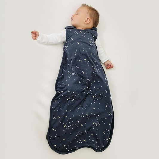 Ecolino Organic Cotton Baby Sleep Sack - 2-Way Zipper Baby Wearable Blanket - Infant to Toddler Sleeping Bag Sack - 2 Months - 2 Years - Milky Way