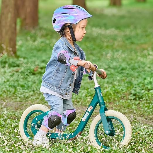 Gradient Color Kids Protective Gear Set Knee Pads for Kid 2-14 Years,W/ Adjustable Strap Kids/Youth Knee Pads Elbow Pads Wrist Guards Set for Inline Roller Skates,Cycling,BMX Bike,Skateboard,Scooter