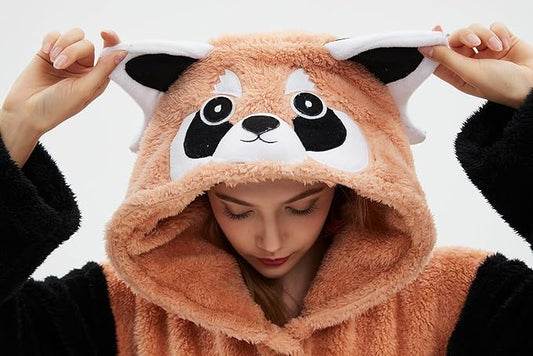 CuteOn Bathrobe for Women Soft Fleece Hooded Plush Loungewear