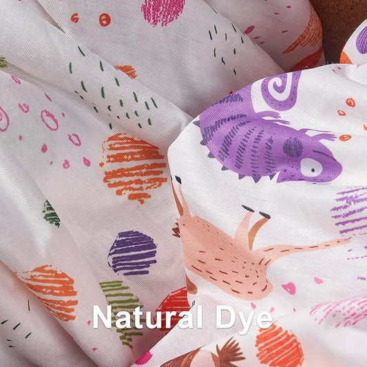 TILLYOU Baby Bassinet Sheets for Girls Boys, Fit for Hourglass Oval Rectangle Bassinet Mattress Sheets, 33”X16”, 2 Pack Animal Graffiti & dot Printing