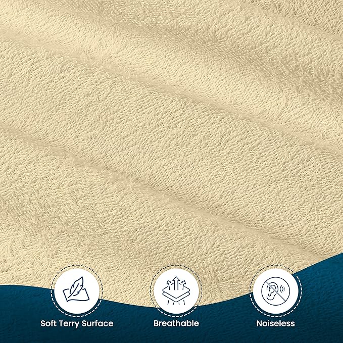 Utopia Bedding Waterproof Mattress Protector Twin XL Size, Premium 200 GSM Terry Mattress Cover, Soft & Breathable Bed Cover, Fitted Sheet Style with Stretchable Deep Pockets 15" (Beige)