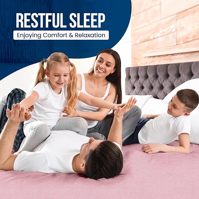 Utopia Bedding Waterproof Mattress Protector King Size, Premium 200 GSM Terry Mattress Cover, Soft & Breathable Bed Cover, Fitted Sheet Style with Stretchable Deep Pockets 17" (Pink)