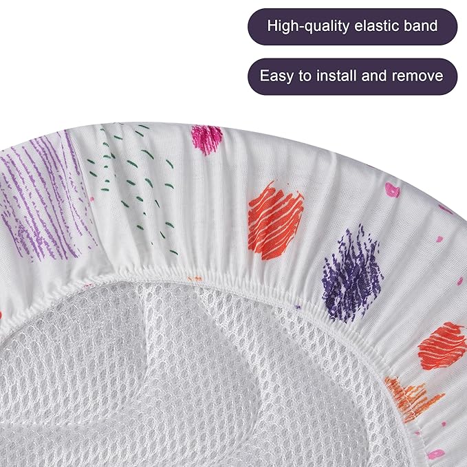 TILLYOU Baby Bassinet Sheets for Girls Boys, Fit for Hourglass Oval Rectangle Bassinet Mattress Sheets, 33”X16”, 2 Pack Animal Graffiti & dot Printing
