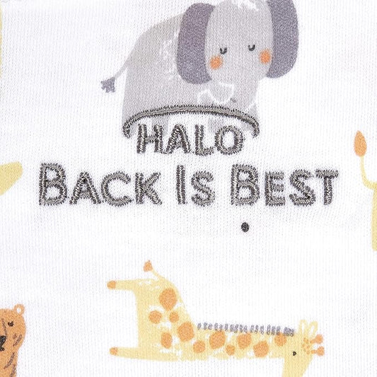 HALO 100% Cotton Sleepsack Swaddle, 3-Way Adjustable Wearable Blanket, TOG 1.5, Jungle Cotton, Small, 3-6 Months