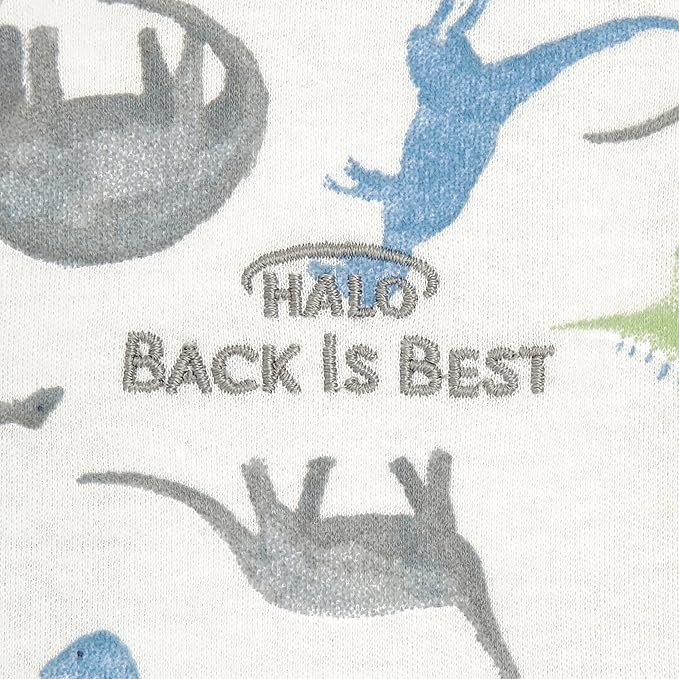 HALO SleepSack, 100% Cotton Wearable Blanket, Swaddle Transition Sleeping Bag, TOG 0.5, Watercolor Dinos, X-Large, 18-24 Months