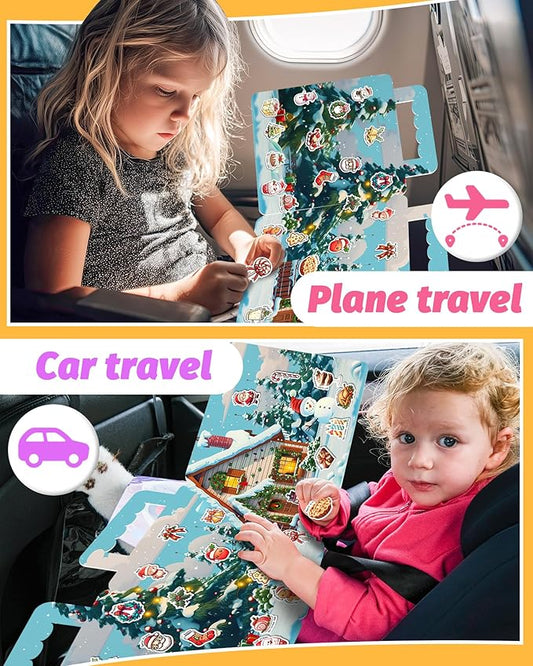 Walenced Reusable Sticker Book for Toddlers, Stickers for Kids, Toddler Craft Activities, Toddler Travel Toys Ages 3 and Up Boy Girl Birthday Gifts