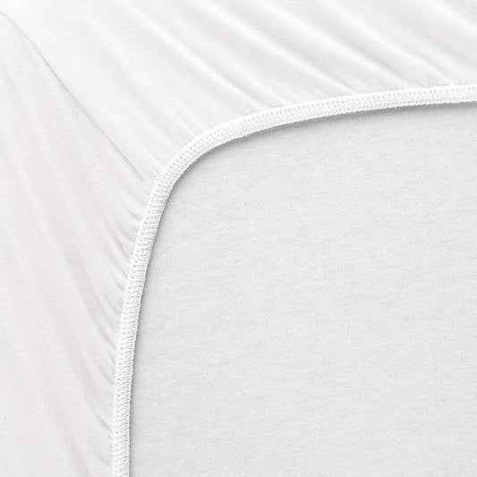 SheetWorld Baby Fitted Moses Basket Sheet 13 x 27 inches, 100% Cotton Jersey Hypoallergenic Sheet, Unisex Boy Girl, Organic White, Made in USA