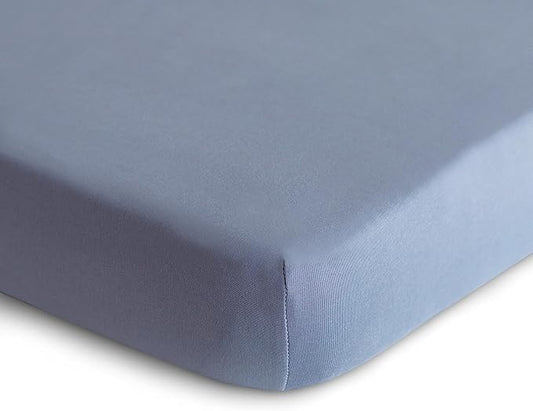mushie Stretchy & Soft Crib Sheet | Fitted 28" x 52" (Tradewinds)