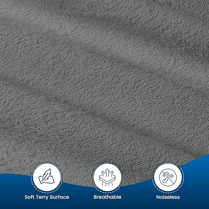 Utopia Bedding Waterproof Mattress Protector King Size, Premium 200 GSM Terry Mattress Cover, Soft & Breathable Bed Cover, Fitted Sheet Style with Stretchable Deep Pockets 17" (Gray)