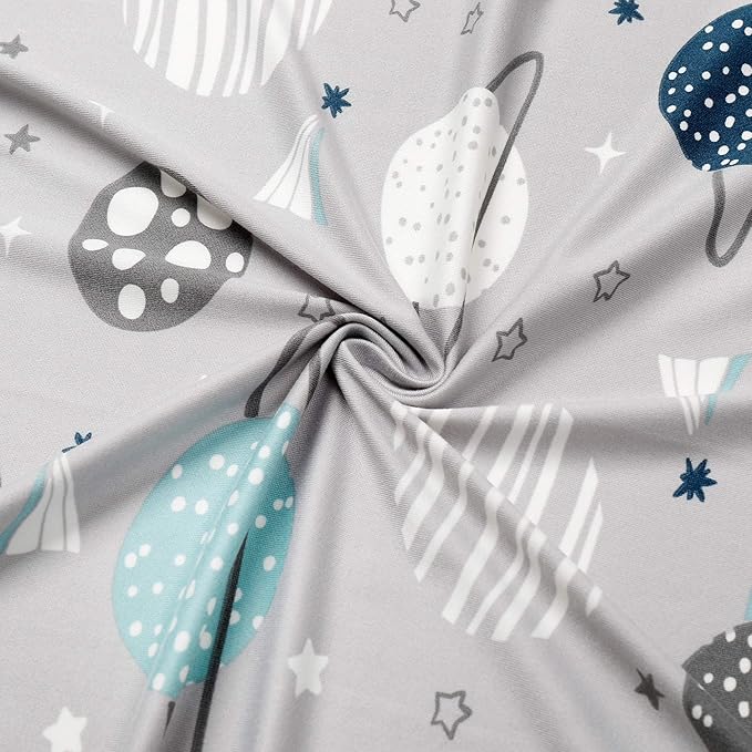 Pack n Play Stretchy Fitted Playard Sheet Set BROLEX 2 Pack Portable Mini Crib Sheets,Convertible Playard Mattress Cover,Ultra Soft Material,Space Planet