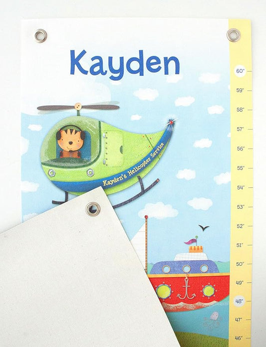 Personalized Growth Chart for Kids, Construction - I See Me!