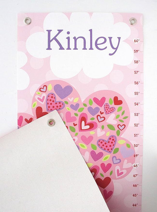 Personalized Growth Chart for Kids, Floral Pink - I See Me!