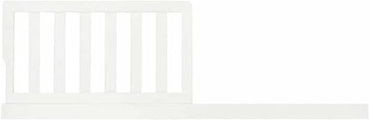 Toddler Bed Safety Guard Rail for Evolur Baby Convertible Cribs - Solid Wood Rail for Convertible Crib to Toddler Bed Conversion - Safety Bed Rail for Children (Brushed White, Model 847)