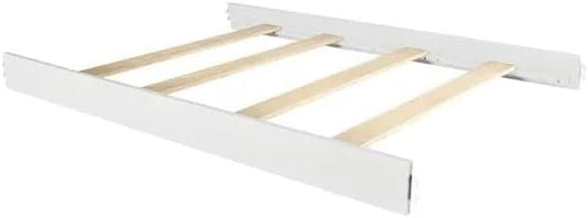 CC KITS Universal Replacement Bed Rails for Twin Size and Full Size - Solid Wood Hook-On Rails with Support Slats Included - Easy Installation - Premium Bed Rail (White, Twin-Size)