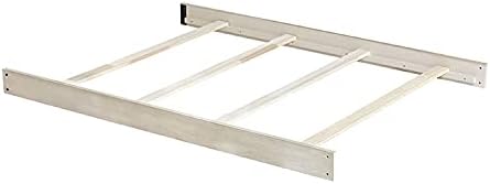 Full-Size Conversion Kit Bed Rails for Evolur Cribs - Solid Wood Crib Convertible Kit to Kids Bed - Transitional Style Rails & Easy-to-Install Child Essentials for Safety (Brushed White)
