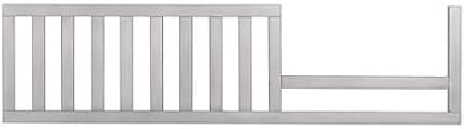 Toddler Bed Safety Guard Rail for Evolur Baby Convertible Cribs - Solid Wood Rail for Convertible Crib to Toddler Bed Conversion - Safety Bed Rail for Children (Pebble Dove Grey, Model 811)