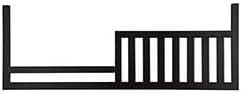 Toddler Bed Safety Guard Rail for Westwood Design Convertible Cribs - Solid Wood Rail for Convertible Crib to Toddler Bed Conversion - Safety Rails for Children's Beds (Black, Stone Harbor)