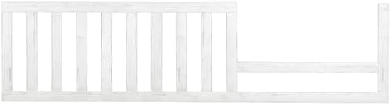 Toddler Bed Safety Guard Rail for Evolur Baby Convertible Cribs - Solid Wood Rail for Convertible Crib to Toddler Bed Conversion - Safety Bed Rail for Children (Aged White, Model 811)