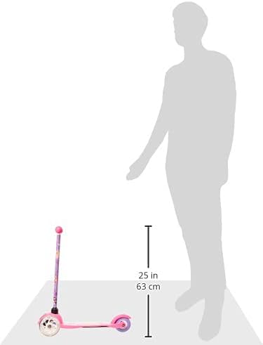 Self Balancing Kick Scooter with Light Up Wheels, Extra Wide Deck, 3 Wheel Platform, Foot Activated Brake, 75 lbs Limit, Kids & Toddlers Girls or Boys, for Ages 3 and Up
