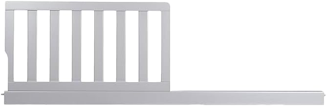 Toddler Bed Safety Guard Rail for Evolur Baby Convertible Cribs - Solid Wood Rail for Convertible Crib to Toddler Bed Conversion - Safety Bed Rail for Children (Silver Shimmer, Model 846)
