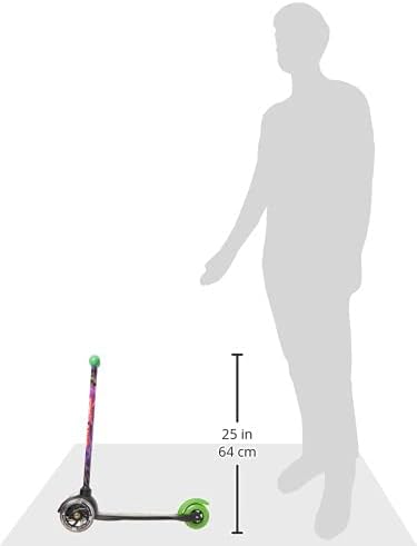 Self Balancing Kick Scooter with Light Up Wheels, Extra Wide Deck, 3 Wheel Platform, Foot Activated Brake, 75 lbs Limit, Kids & Toddlers Girls or Boys, for Ages 3 and Up