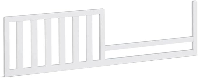 Toddler Bed Safety Guard Rail for Dolce Babi Convertible Cribs - Solid Wood Rail for Convertible Crib to Toddler Bed Conversion - Safety Bed Rail for Children (White)