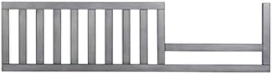 Toddler Bed Safety Guard Rail for Evolur Baby Convertible Cribs - Solid Wood Rail for Convertible Crib to Toddler Bed Conversion - Safety Bed Rail for Children (Steel Grey, Model 811)