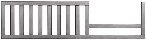 Toddler Bed Safety Guard Rail for Evolur Baby Convertible Cribs - Solid Wood Rail for Convertible Crib to Toddler Bed Conversion - Safety Bed Rail for Children (Storm Grey, Model 811)
