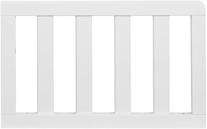 Pemberly Row Modern Wood Toddler Guard Rail in Snow White Finish