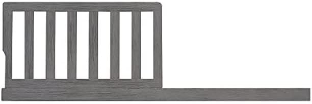 Toddler Bed Safety Guard Rail for Evolur Baby Convertible Cribs - Solid Wood Rail for Convertible Crib to Toddler Bed Conversion - Safety Bed Rail for Children (Rustic Grey, Model 846)