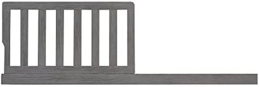 Toddler Bed Safety Guard Rail for Evolur Baby Convertible Cribs - Solid Wood Rail for Convertible Crib to Toddler Bed Conversion - Safety Bed Rail for Children (Rustic Grey, Model 846)