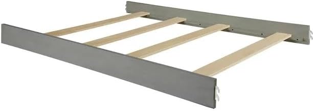 CC KITS Universal Replacement Bed Rails for Twin Size and Full Size - Solid Wood Hook-On Rails with Support Slats Included - Easy Installation - Premium Bed Rail (Grey, Twin-Size)