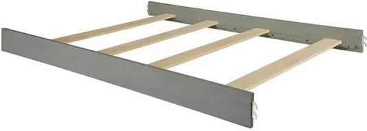 CC KITS Universal Replacement Bed Rails for Twin Size and Full Size - Solid Wood Hook-On Rails with Support Slats Included - Easy Installation - Premium Bed Rail (Grey, Twin-Size)