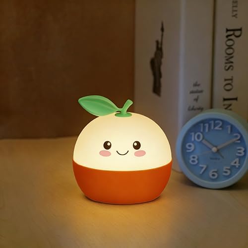 DNBFLLK Tangerine Night Light,Cute Orange Sleep Light,Night Light for Kids,Charming lamp Decoration for Children's Rooms, Delightful Gifts for Baby Boys and Girls, Christmas Presents