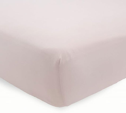 Little Unicorn Premium Stretch Knit Crib Sheet |Super Soft with Optimal Stretch (Soft Blush)