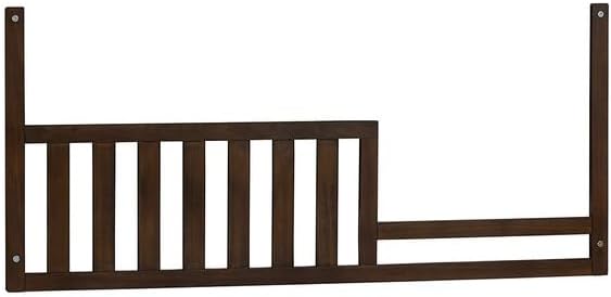 Toddler Bed Safety Guard Rail for Kingsley & Centennial Convertible Cribs - Solid Wood Rail for Convertible Crib to Toddler Bed Conversion - Safety Bed Rail for Children (Burnt Oak)