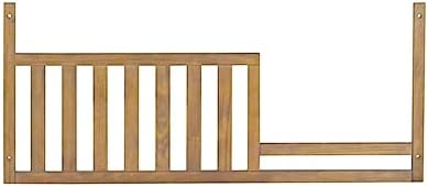 Toddler Bed Safety Guard Rail for Oxford Baby, Soho, Ozlo & Avalon Baby Convertible Cribs - Solid Wood Rail for Toddler Bed Conversion - Safety Rails for Children (Amber Brown, Option 1)