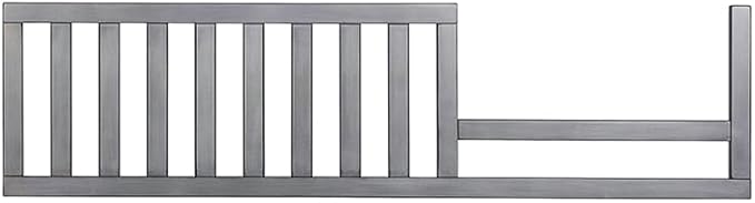 Toddler Bed Safety Guard Rail for Evolur Baby Convertible Cribs - Solid Wood Rail for Convertible Crib to Toddler Bed Conversion - Safety Bed Rail for Children (Imperial Grey, Model 811)