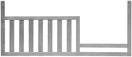 Toddler Bed Safety Guard Rail for Oxford Baby, Soho, Ozlo & Avalon Baby Convertible Cribs - Solid Wood Rail for Toddler Bed Conversion - Safety Rails for Children (Antique Silver, Option 1)