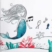 JumpOff Jo - Fitted Crib Sheet, Super Soft Breathable 100% Cotton Baby Crib Sheet for Standard Crib Mattresses and Toddler Beds, 28 in. x 52 in. - Moonlight Mermaid
