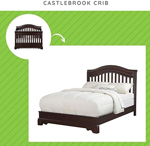 CC KITS Full-Size Conversion Kit Bed Rails Compatible with Bertini Baby Cribs (Espresso)