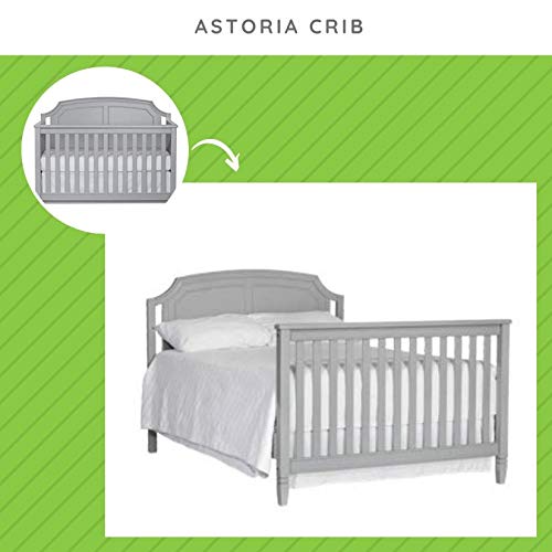 Full-Size Conversion Kit Bed Rails for Suite Bebe Convertible Cribs - Solid Wood Rail - Toddler and Adult Bed Rail for Full-Size Beds - Essential Nursery & Baby Furniture (Grey)