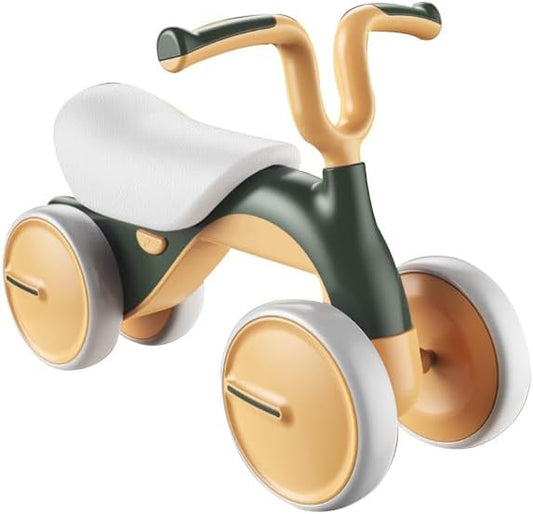 Henry & Colin Baby Balance Bike for Kids - No Pedal 4-Wheel First Bike, Toddler Walker for Boys & Girls, with Stylish Handle, Sturdy & Safe Design for 1-3 Year Olds