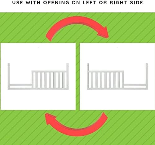 Toddler Bed Safety Guard Rail for Oxford Baby, Soho, Ozlo & Avalon Baby Convertible Cribs - Solid Wood Rail for Toddler Bed Conversion - Safety Rails for Children (Vintage White, Option 1)
